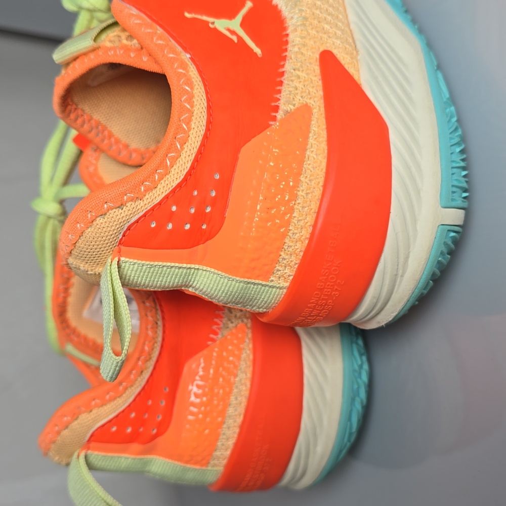 Jordan Westbrook One Take Mango Aqua Woman's Size 8.5 Tag Reads 7Y - Picture 14 of 17